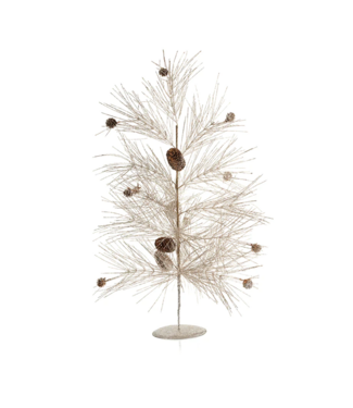 Zodax Champagne Spruce and Pinecone Tree Large
