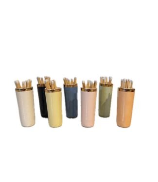 Lo Home Solid Match Holder/ Striker with Gold Accent