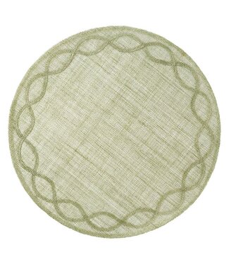 Juliska Round Placemat Tuileries Garden Pistachio
