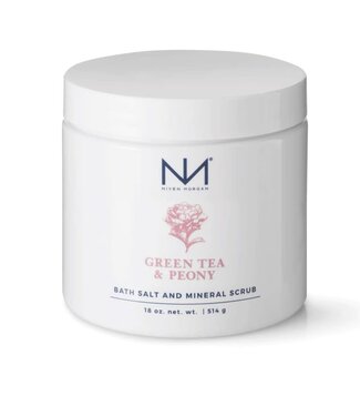 Niven Morgan Green Tea and Peony Bath Salt & Mineral Scrub 18oz