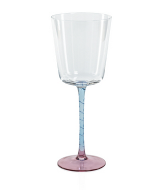 Zodax Vicenza Red Wine Glass- Pink + Blue