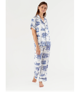 Katie Kime New Orleans Toile Pajama Pants Set