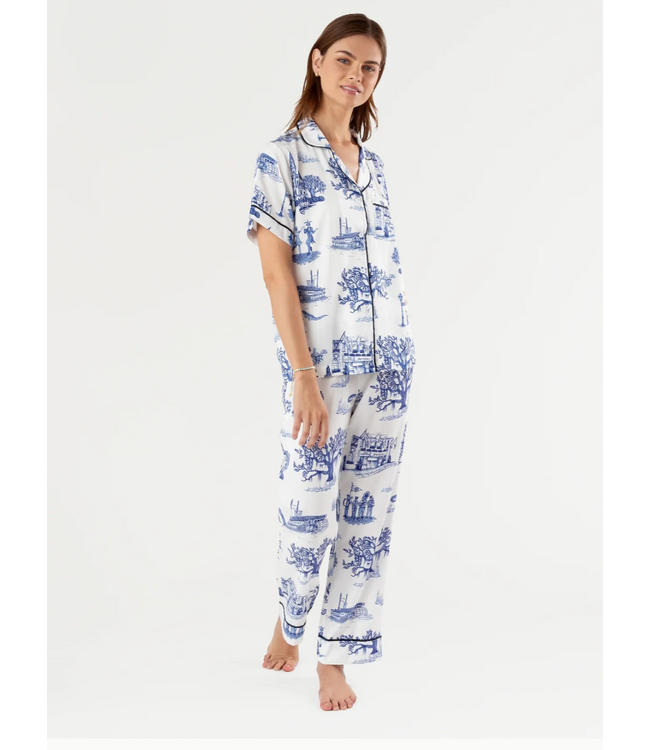New Orleans Toile Pajama Pants Set