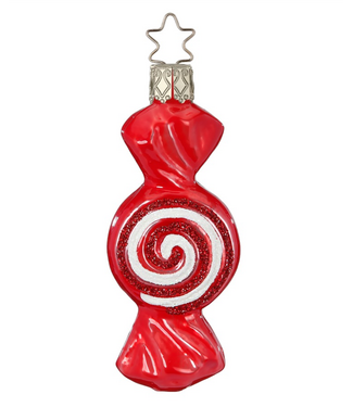 Inge-Glas Strawberry Candy Ornament, 3.6''