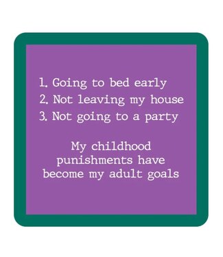 Drinks on Me Coasters Childhood Punishments Coaster