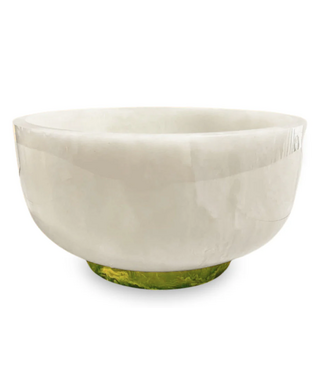Beatriz Ball Resin Rio Large Bowl with Base White + Green