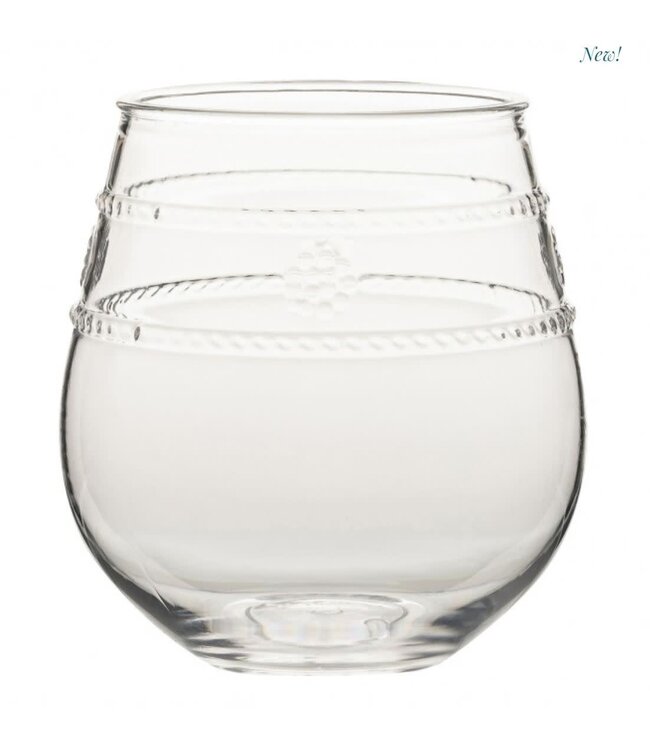 Juliska Stemless Wine Glass Acrylic Isabella