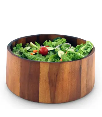 Arthur Court Tulip Shape Acacia Wood Salad Bowl Large