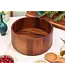 Tulip Shape Acacia Wood Salad Bowl Large