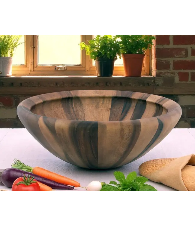 Salinas Style Wooden Acacia Salad Bowl Large