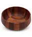 Modern Round Acacia Wood Salad Bowl Large