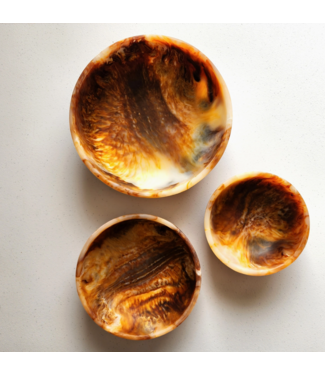 Gibb & Daan Tiger Hand Poured Resin Bowls - Set of 3