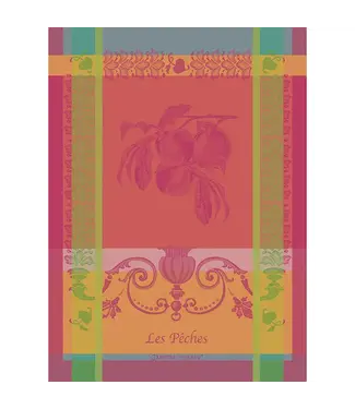 Garnier Thiebaut Les Peches Rose Jacquard Kitchen Towel