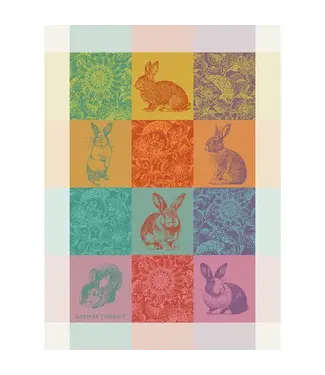 Garnier Thiebaut Les Lapins Printemps Kitchen Towel