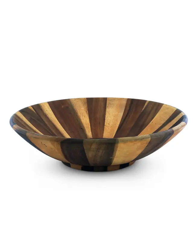 Wok Style Wooden Acacia Salad Bowl Extra Large