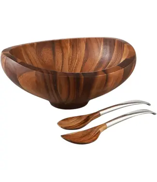 Nambe Butterfly Salad Bowl w/ Servers