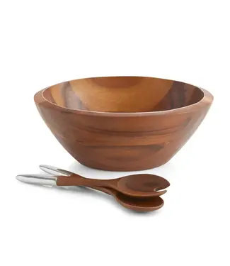 Nambe Eclipse Salad Bowl with Servers