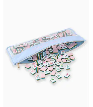 Oh My Mahjong Light Blue Bamboo Mahjong Bag