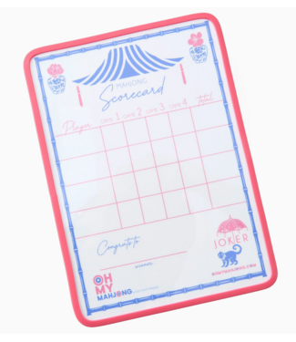 Oh My Mahjong Chinoiserie Scorecard