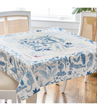 Oh My Mahjong Amazon Blue Instructional Mahjong Tablecloth