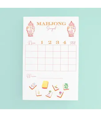 Taylor Paladino Mahjong Scorecard Pad - Sunset Tiles
