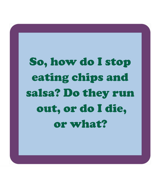 Drinks on Me Coasters Chips and Salsa Coaster