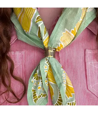 Handker Bandanas Leah Brass Bandana Slide Ring