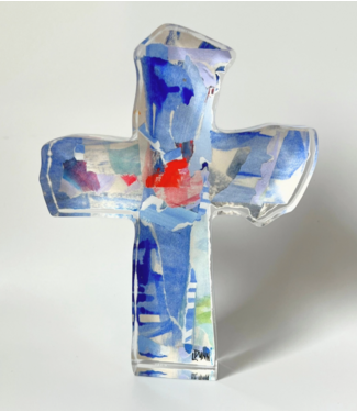 Lauren Dunn Periwinkle Acrylic Cross