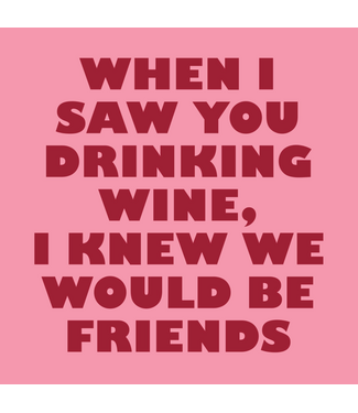 Soiree Sisters Funny Party Cocktail Napkins | Drinking Wine