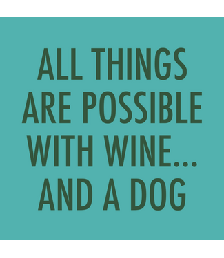 Soiree Sisters Funny Cocktail Napkins | Wine And A Dog - 20ct