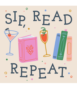 Soiree Sisters Funny Book Lover Cocktail Napkins | Sip Read
