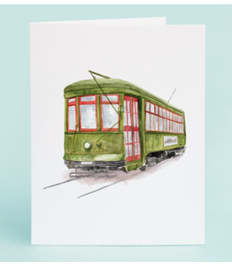 Taylor Paladino Streetcar Everyday Greeting Card, Watercolor Design