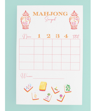 Taylor Paladino Mahjong Scorecard Pad - Taylor Tiles