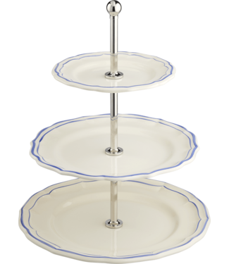 Gien Three-Tier Cake Stand Filet Bleu