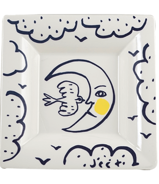 Gien Large Square Candy Tray Moon Archipel Sentimental
