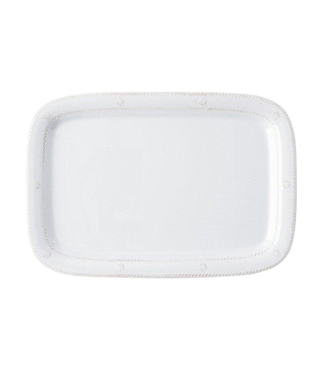 16" Serving Tray/Platter Melamine Whitewash