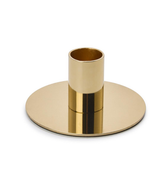 Two's Company Gold Taper Candleholder
