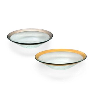 Annie Glass 13 1/4'' Wok Bowl Gold