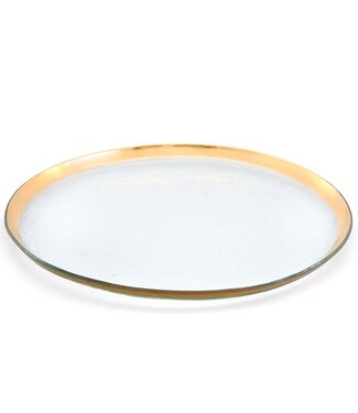 Annie Glass Roman Antique Round Party Platter
