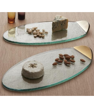 Annie Glass 15 1/4'' x 7 1/4'' Cheese Board