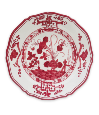 Beatriz Ball VIDA Faenza 11" Dinner Plate Set of 4 (White and Red)