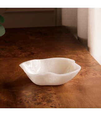 Beatriz Ball RESIN Alabaster Mini Bowl (White Swirl)