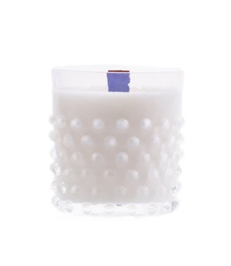 Anna von Lipa Opaline Hobnail Candle Creamy White with Mandarin and Pomegranate