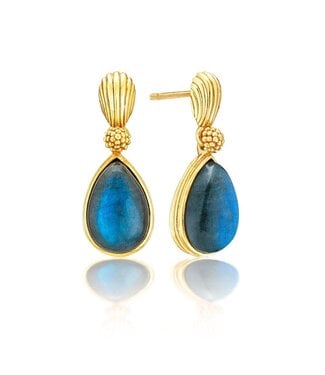 Capucine de Wulf Monique Gem Post Earrings - Blue Labradorite