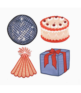 Piecework Puzzles Birthday Cocktail Napkins - Set of 4