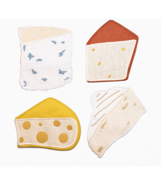 Piecework Puzzles Cheese Cocktail Napkins - Set of 4