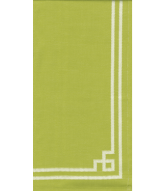 Caspari Rive Gauche Spring Green Fabric Cotton Tea Towels-23x31 Inches