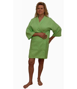 Prendergrass Cotton Waffle Robe 36" Lime