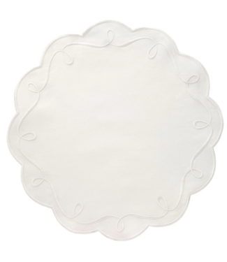 Bodrum Ribbon Twirl Placemat White