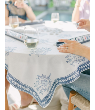 The Mended Company Tablecloth - Lotus (Large), Uniform Blue & Navy 60"x90"